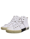 White Lace Up Mid Top Women Sneakers Shoes Maison Margiela