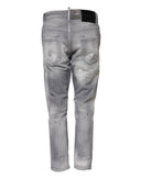 Gray Washed Mid Waist Tapered Jeans Dsquared²