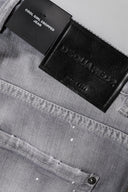 Gray Washed Mid Waist Tapered Jeans Dsquared²