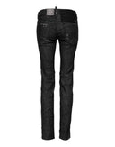 Black Cotton Low Waist Skinny Denim Jeans Dsquared²