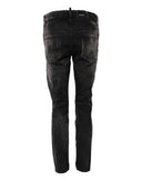 Black Washed Mid Waist Tapered Denim Jeans Dsquared²