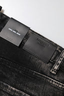 Black Washed Mid Waist Tapered Denim Jeans Dsquared²
