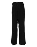 Black Straight Fit High Waist Pants Ermanno Scervino