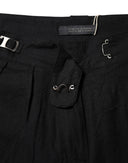 Black Straight Fit High Waist Pants Ermanno Scervino