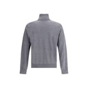 Gray Fleece Wool Turtleneck