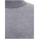Gray Fleece Wool Turtleneck