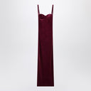 Balenciaga Long plum-colored velvet dress