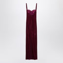 Balenciaga Long plum-colored velvet dress
