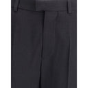 Black Viscose Flared Pants