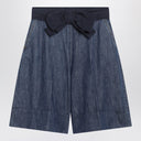 Valentino Denim bermuda shorts with oversized bow