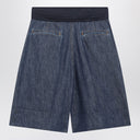 Valentino Denim bermuda shorts with oversized bow