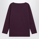 Blue T-shirt with red stripes by Valentino