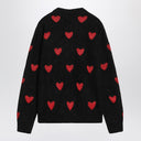 Valentino Jacquard heart pattern sweater black/red