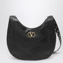 Valentino Garavani Medium Hoboho bag in black chevron-pattern nappa