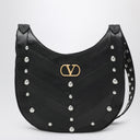 Valentino Garavani Small Hoboho bag with black chevron pattern and studs