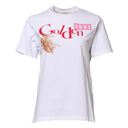 White Printed Round Neck T-shirt Golden Goose