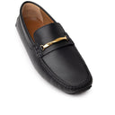 Black Leather Moccassin Bally