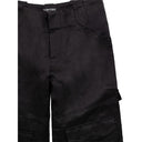 Black Viscose Cargo Pants