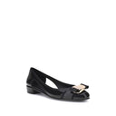 Black Rubber Ballet Flats