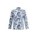 Blue Cotton Pattern Shirt