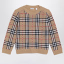 Burberry Beige check wool pullover