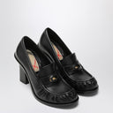 Burberry Cadet black leather loafers with heel