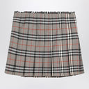 Burberry Grey wool kilt skirt with Check pattern