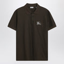 Burberry Dark green cotton polo shirt with EKD