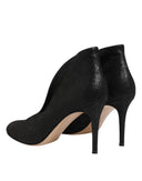 Metallic Black Pump Stiletto Heels Shoes Gianvito Rossi