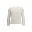 White Fleece Wool Sweatshirt
