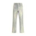 Light Blue Cotton Casual Pants