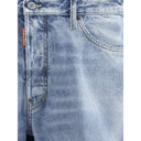 Light Blue Cotton Bermuda Shorts