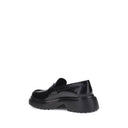 Black Rubber Platform Loafers