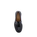Black Calf Leather Bos Taurus Platform Loafers