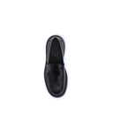 Black Rubber Platform Loafers