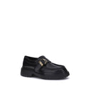 Black Rubber Platform Loafers