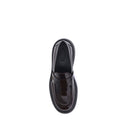 Brown Rubber Platform Loafers
