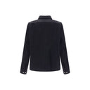 Black Fleece Wool Coat