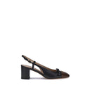 Black Calf Leather Bos Taurus Mid Heel Pumps