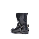 Black Calf Leather Bos Taurus Ankle Boots