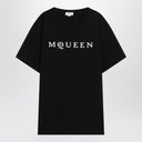 Alexander McQueen Black cotton T-shirt with logo Alexander Mcqueen