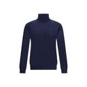 Blue Fleece Wool Turtleneck