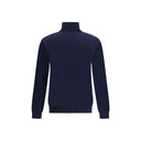 Blue Fleece Wool Turtleneck
