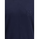 Blue Fleece Wool Turtleneck