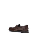 Brown Calf Leather Bos Taurus Slip-On Loafers