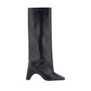 Black Calf Leather Bos Taurus High Heel Boots