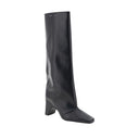 Black Calf Leather Bos Taurus High Heel Boots