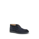 Blue Calf Leather Bos Taurus Slip-On Loafers