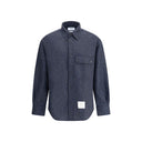 Blue Wool Dress Shirt