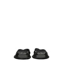Black Leather Slippers